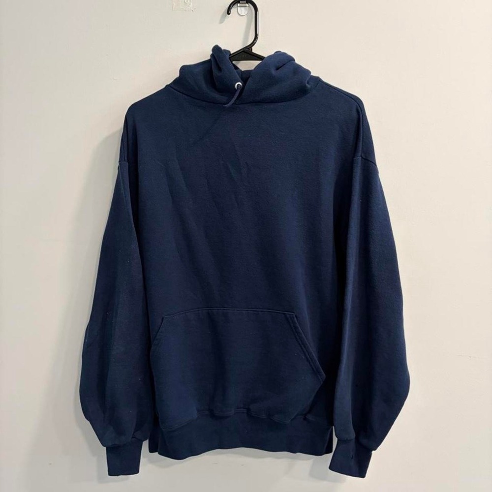 Navy blue vintage Jerzees hoodie Size L